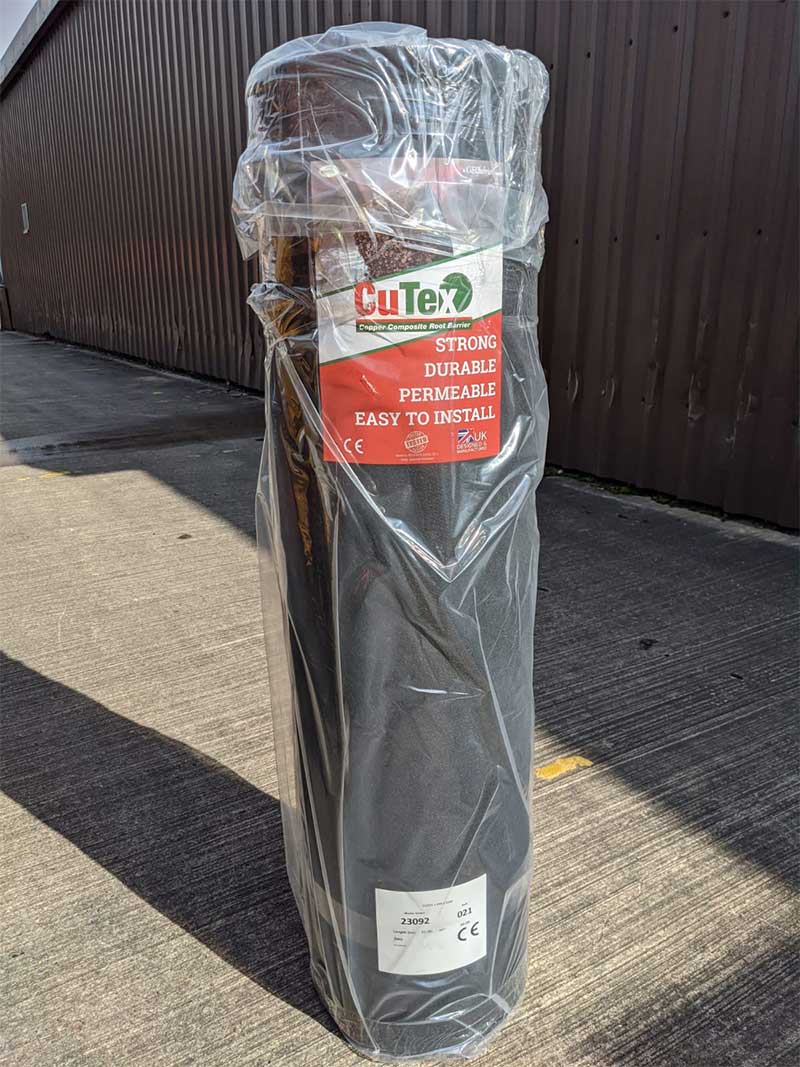 CuTex copper composite barrier for Japanese knotweed