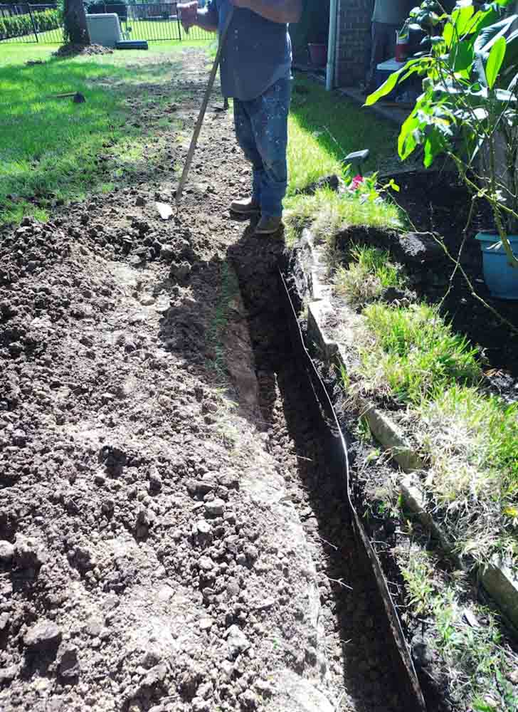 Tree Root barrier trench
