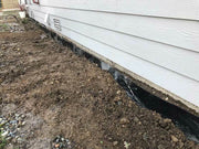 Tree root barrier roll installed in trench